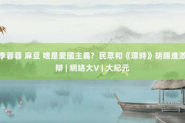 李蓉蓉 麻豆 啥是愛國主義?  民眾和《環時》胡錫進激辯 | 網絡大V | 大紀元