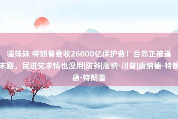 骚妹妹 特朗普要收26000亿保护费！台岛正被逼上末路，民进党求情也没用|防务|唐纳·川普|唐纳德·特朗普