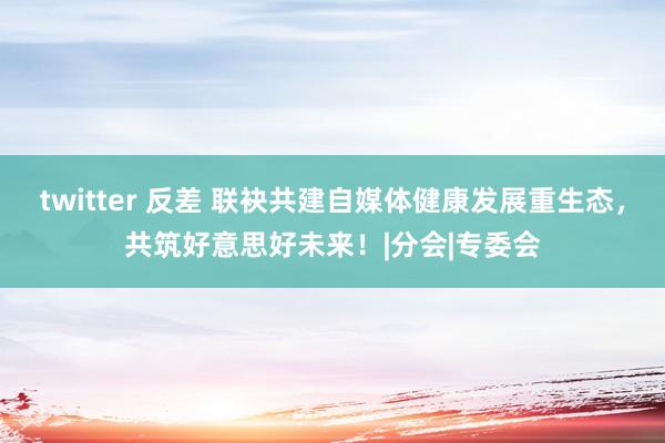 twitter 反差 联袂共建自媒体健康发展重生态，共筑好意思好未来！|分会|专委会