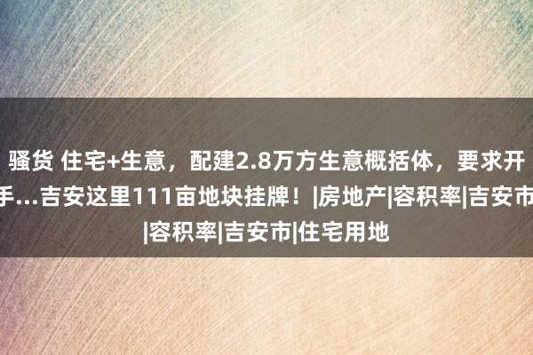 骚货 住宅+生意，配建2.8万方生意概括体，要求开采商自合手...吉安这里111亩地块挂牌！|房地产|容积率|吉安市|住宅用地